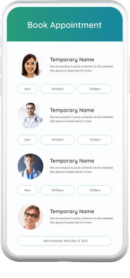 book an appointment app in the smartphone